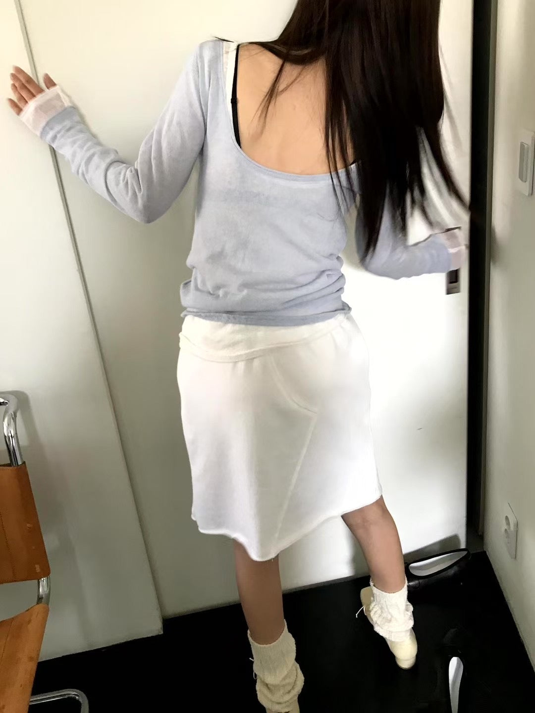 Weare // Backless長袖針織衫 四色入