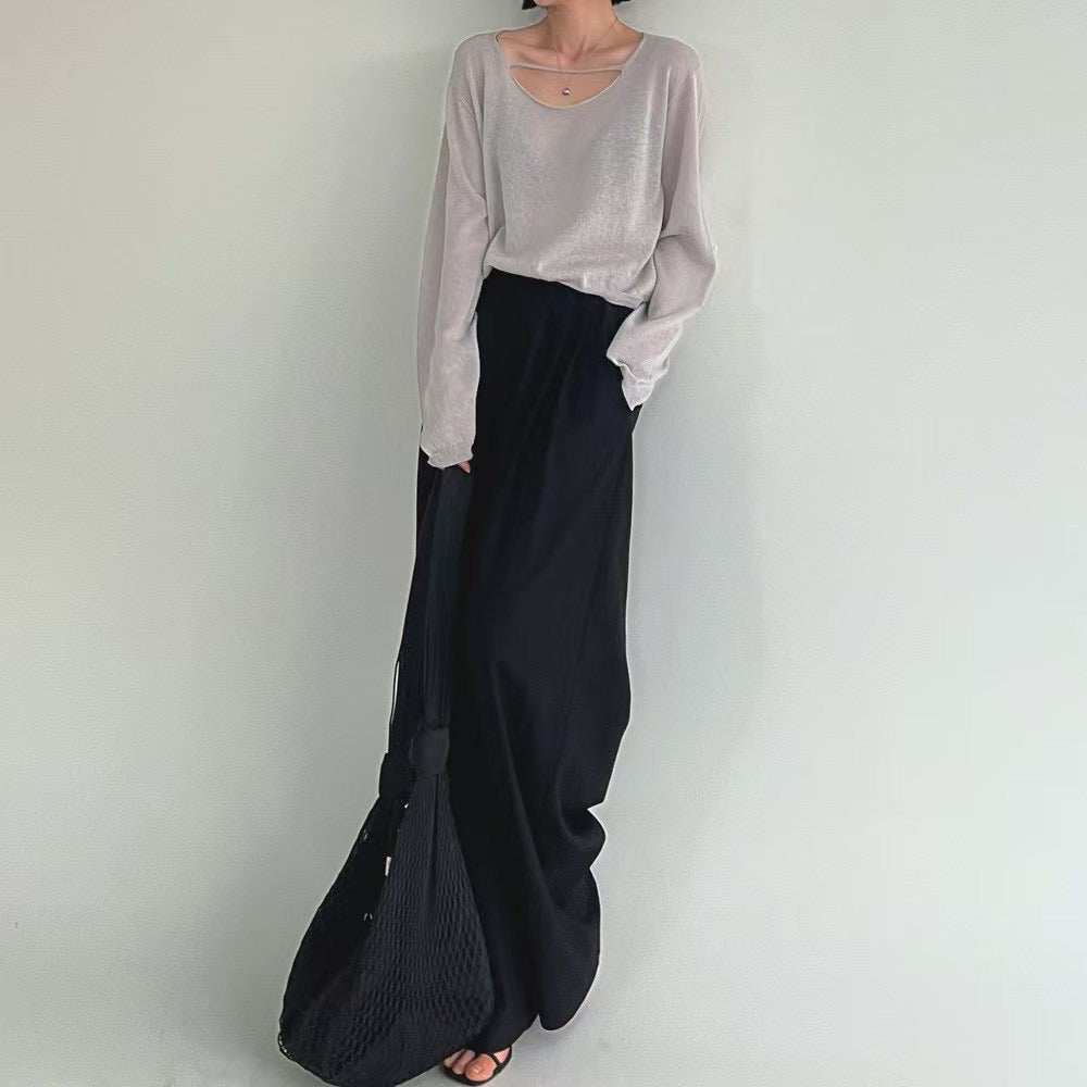 Lamagie Femme // 背心顯鎖骨特色長袖針織衫 三色入