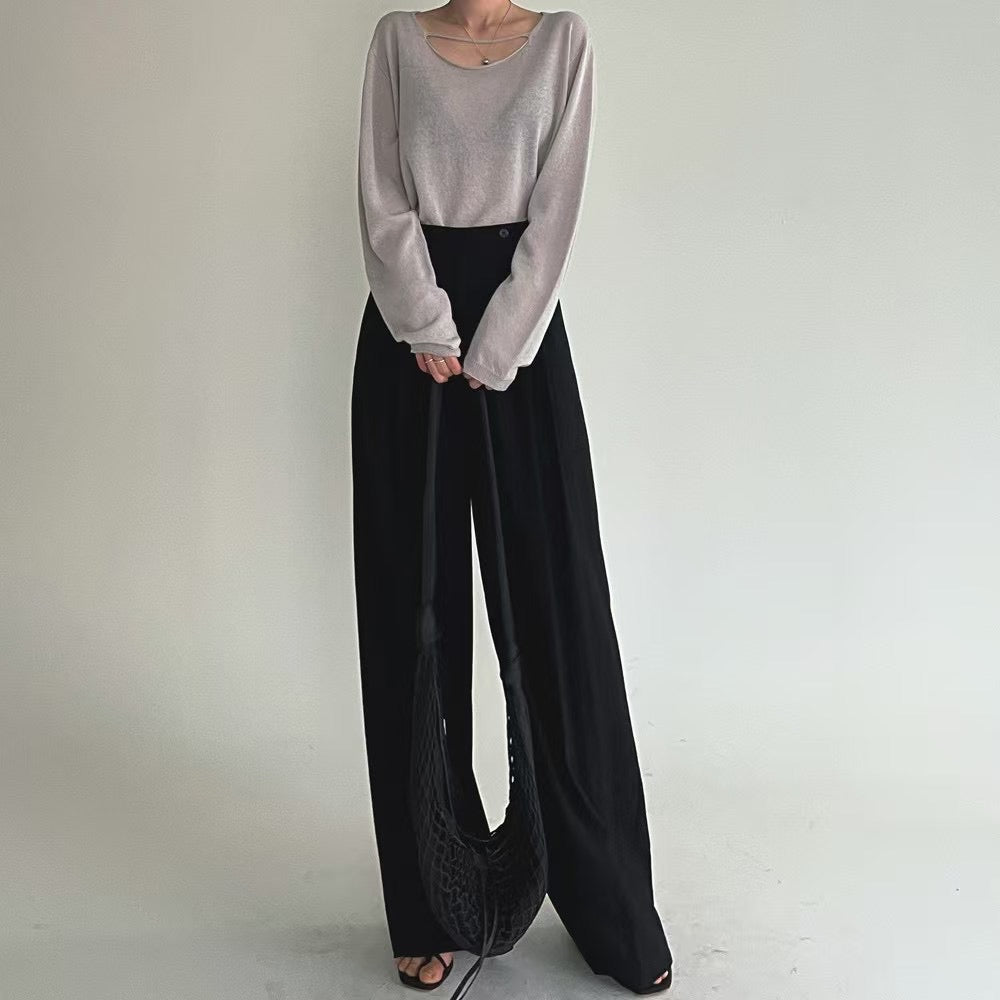 Lamagie Femme // 背心顯鎖骨特色長袖針織衫 三色入